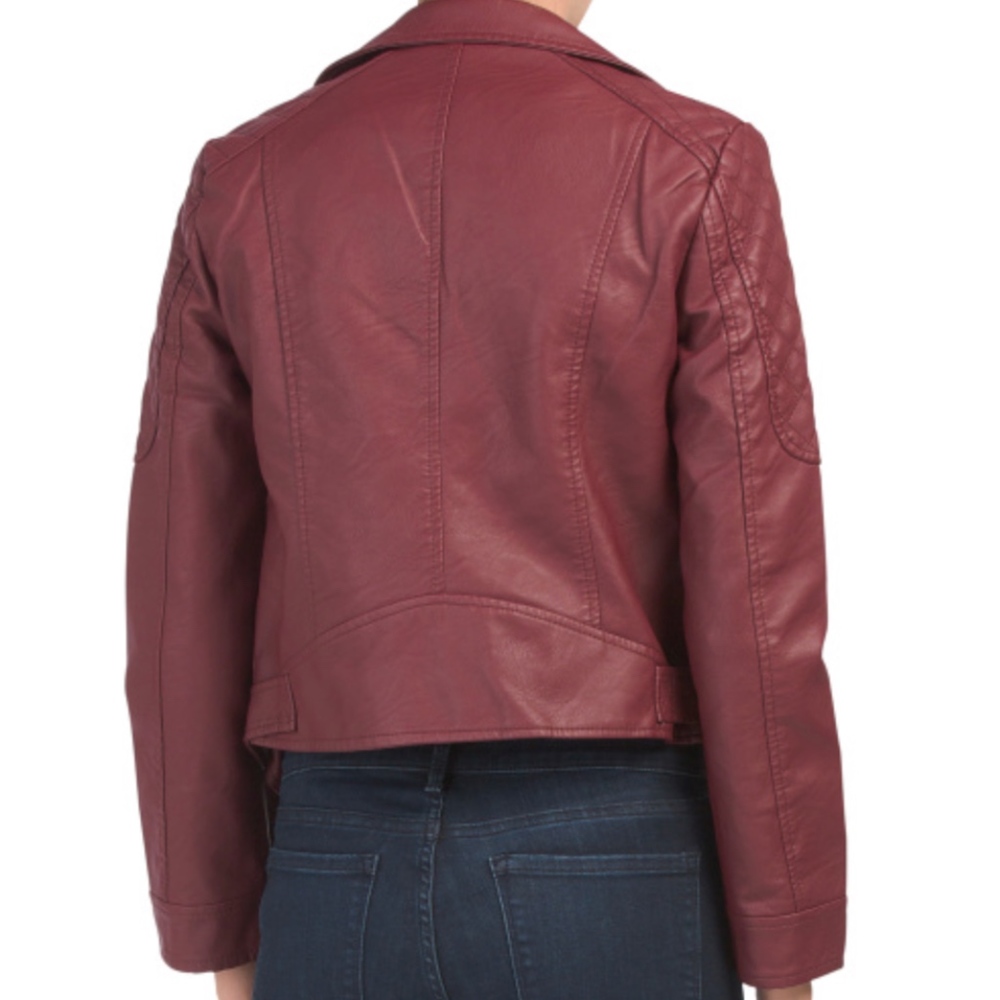 BB DAKOTA Vegan Leather Belted Moto Jacket S - Picture 3 of 4